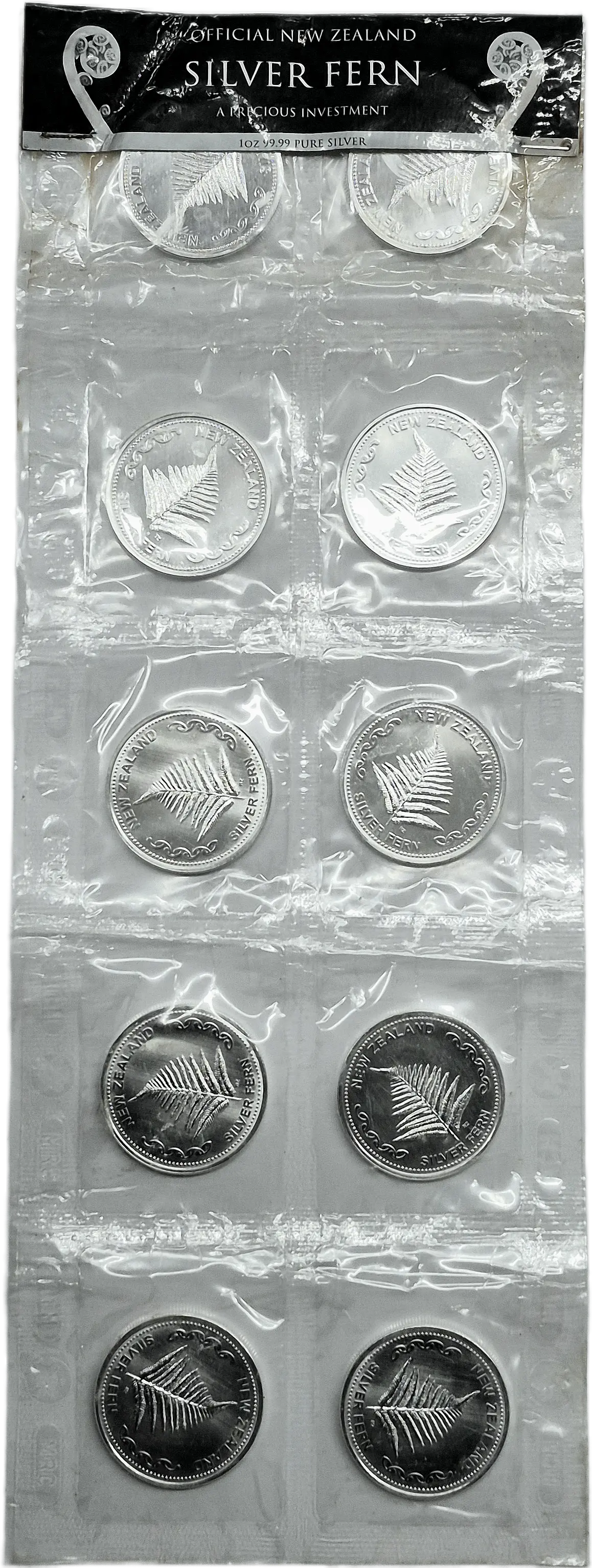 Silver 1oz Fern Rounds | Set of 10x