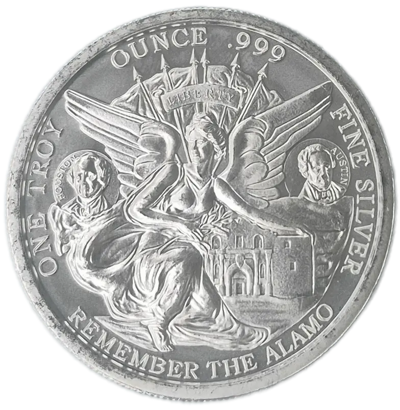 Silver 1oz Texas Commemorative Round