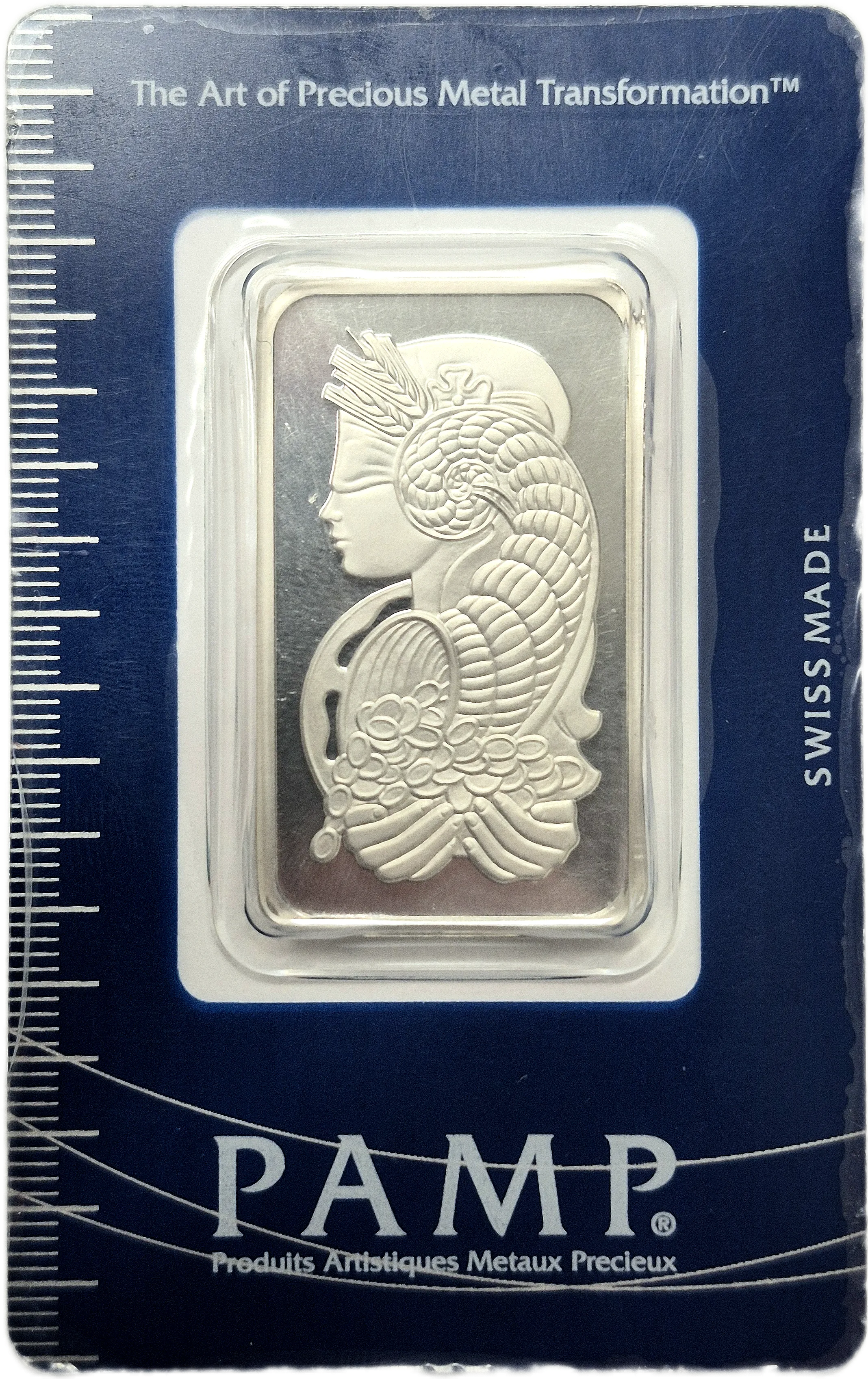 Platinum 1oz Pamp Suisse Lady Fortuna Minted Bar