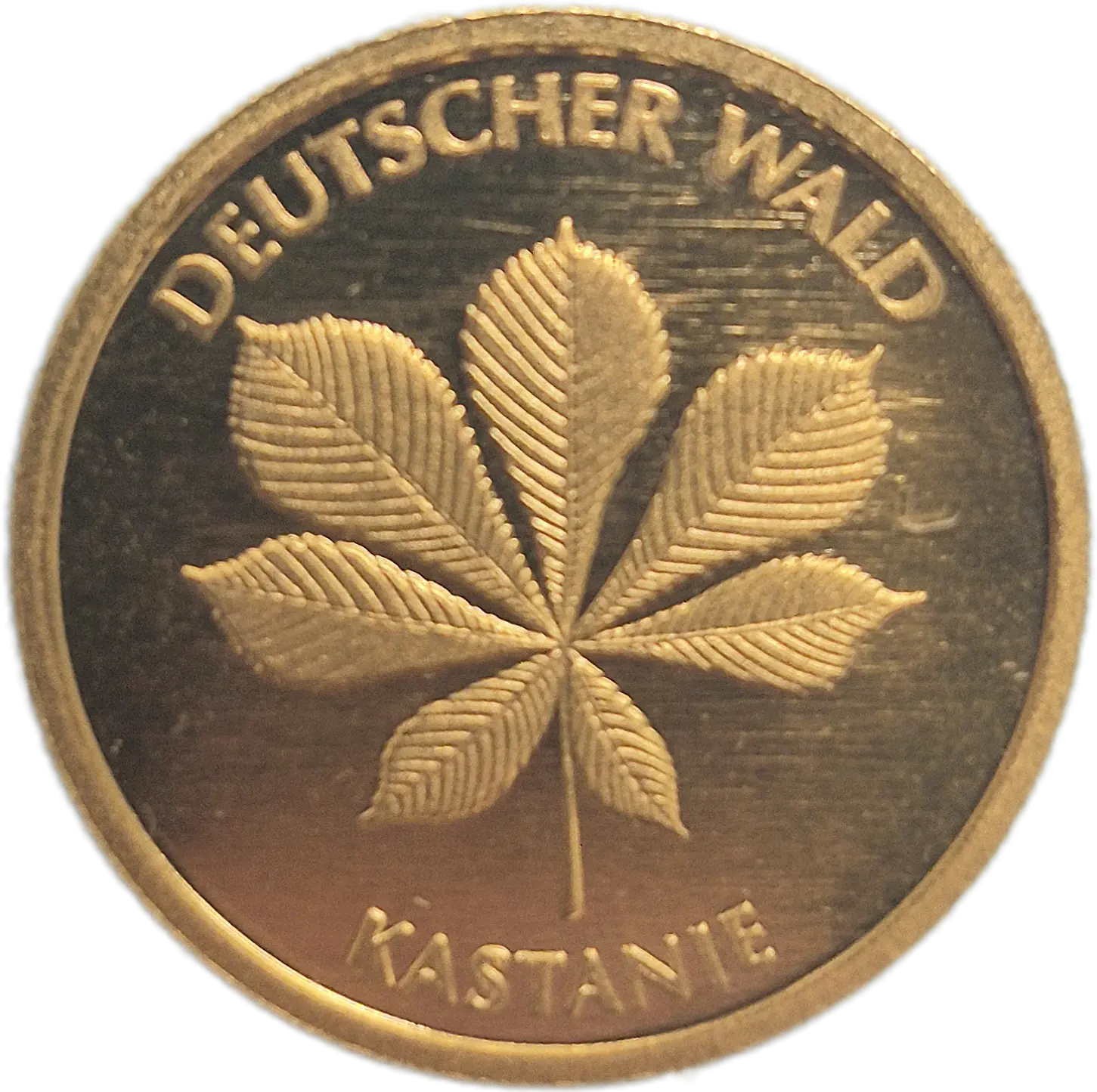 2014 Gold 1/8oz Deutscher Wald - Kastanie Coin