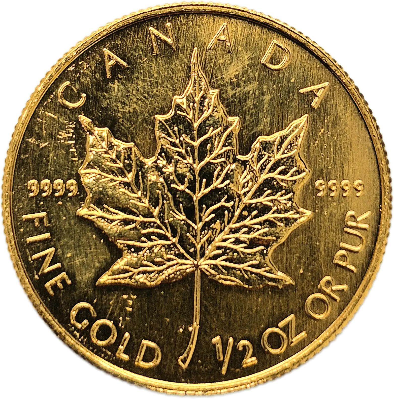 Gold 1/2oz Maple Leaf Coin