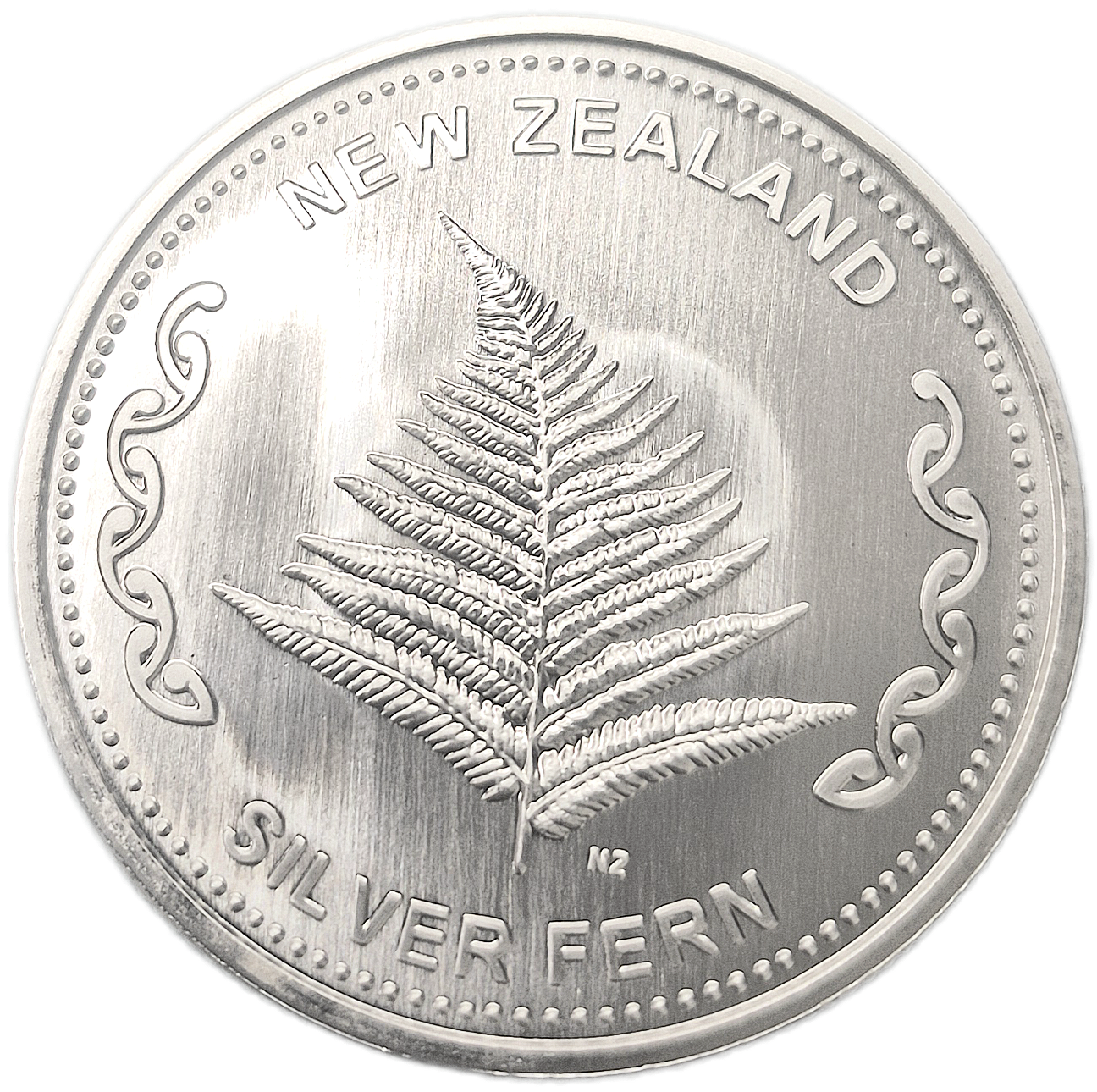 Silver 1oz Fern Round
