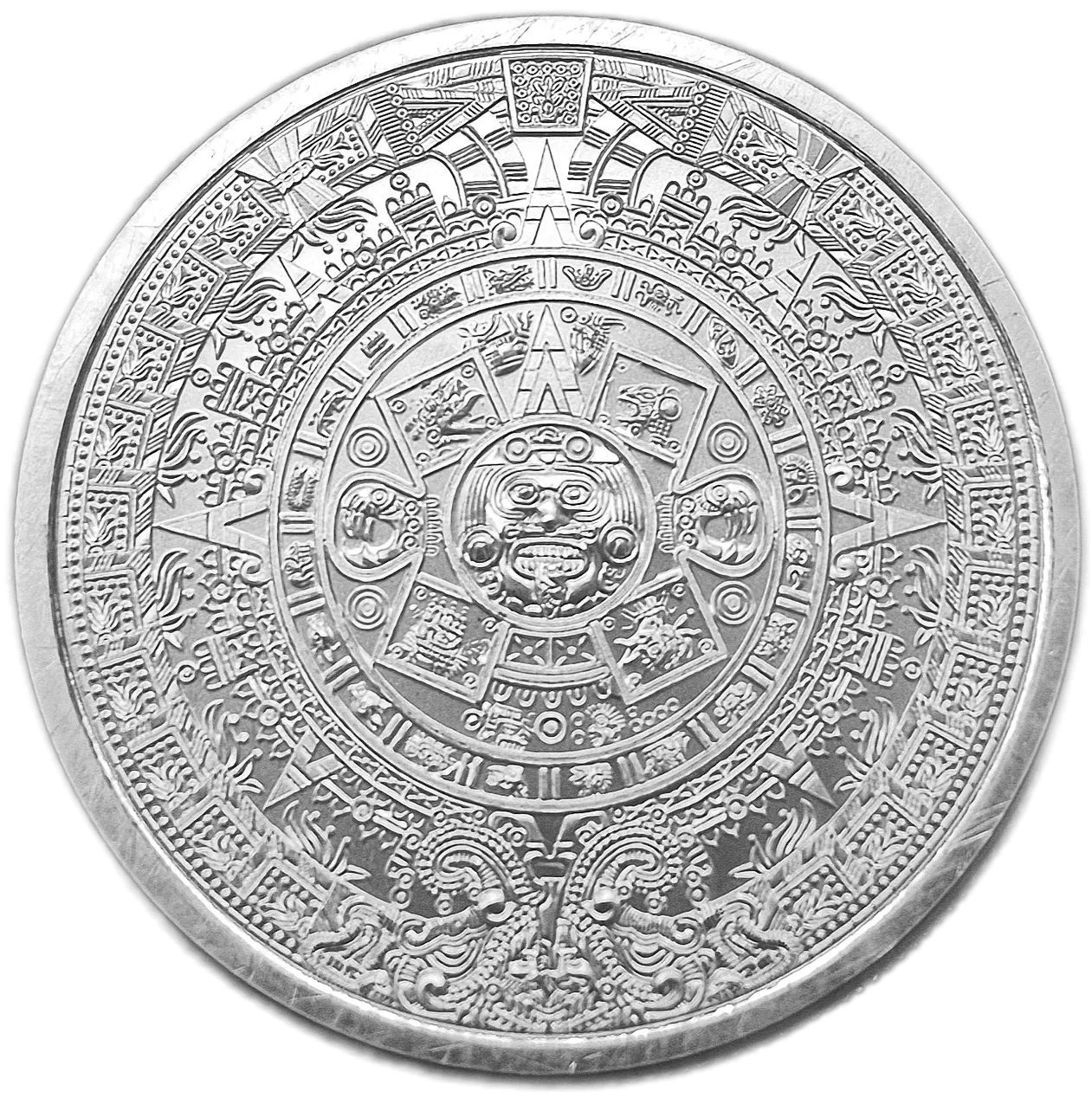 Silver 1/10oz Aztec Calendar Round